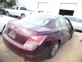 2008 HONDA ACCORD LX MAROON 4DR 2.4L AT A17594